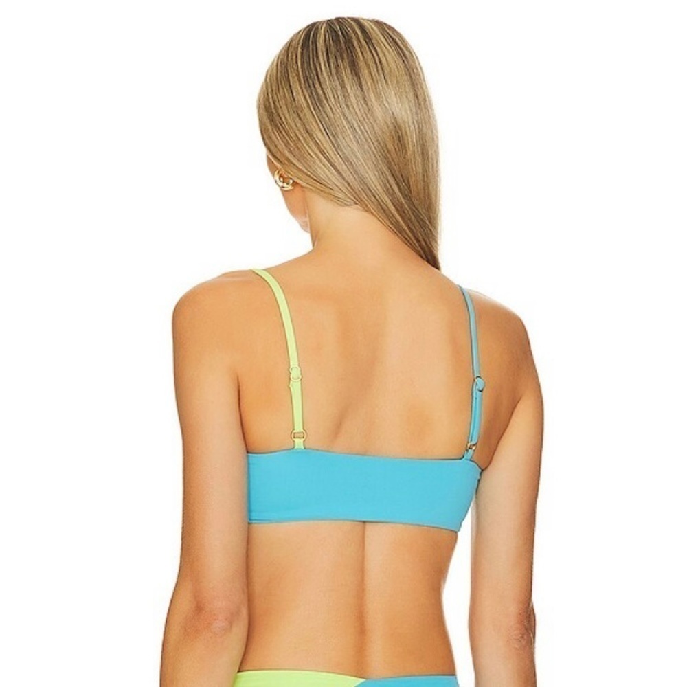 L*Space Color Block High Tide Bikini Top - Island-Cucumber NWT - Picture 4 of 6